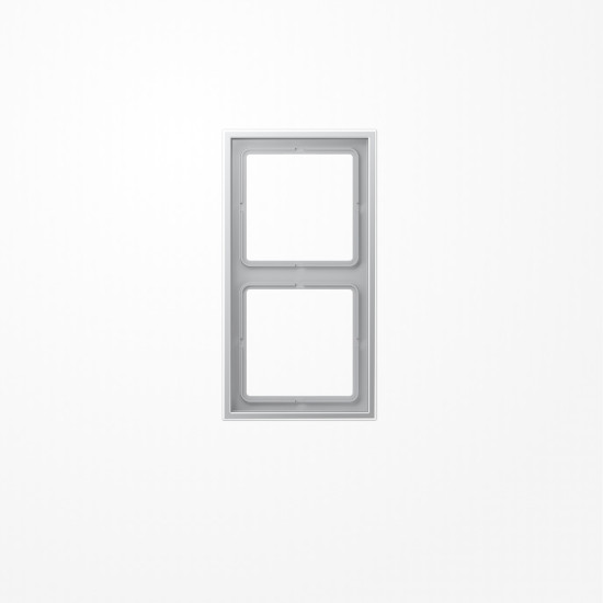 Jung LSZAL982BF Rahmen 2fach, senkrechte und waagerechte Montage, Thermoplast lackiert, LS ZERO, Aluminium