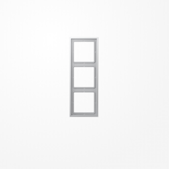 Jung LSZAL983BF Rahmen 3fach, senkrechte und waagerechte Montage, Thermoplast lackiert, LS ZERO, Aluminium