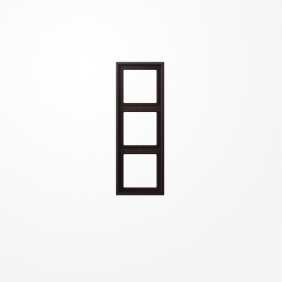 Jung LSZAL983BFD Rahmen 3fach, senkrechte und waagerechte Montage, Thermoplast lackiert, LS ZERO, dark (lackiertes Aluminium)