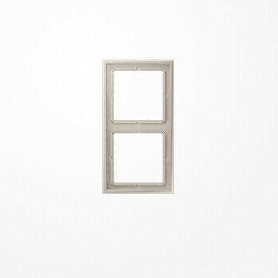 Jung LSZES982BF Rahmen 2fach, senkrechte und waagerechte Montage, Thermoplast lackiert, LS ZERO, Edelstahl