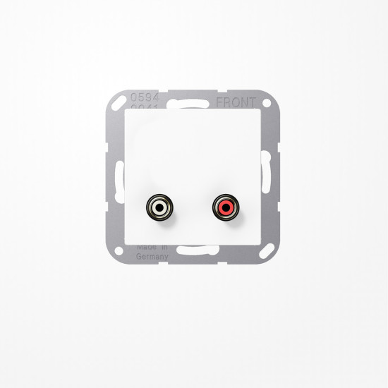 Jung MAA1021WW CinchAudio, MultimediaAnschlussystem Cinch Audio, Serie AS/A, alpinweiß