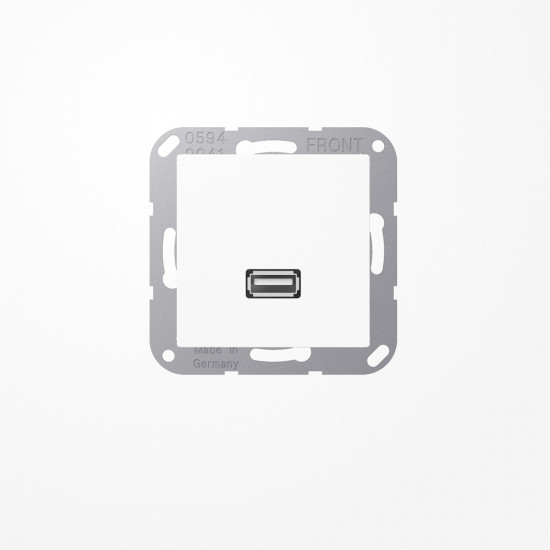 Jung MAA1122WW USB2Punkt0, MultimediaAnschlussystem USB 2.0, Serie AS/A, alpinweiß