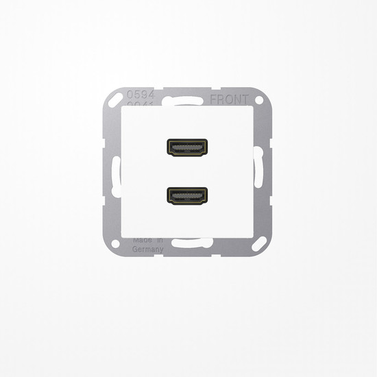 Jung MAA1133WW HDMI, MultimediaAnschlussystem 2xHDMI, Serie AS/A, alpinweiß