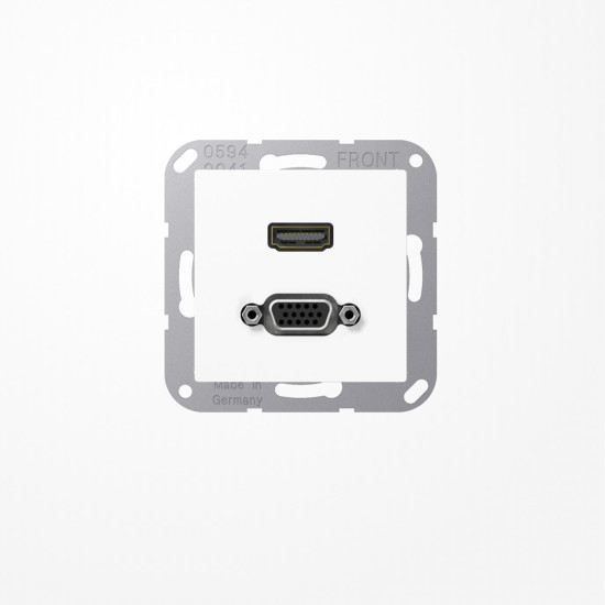 Jung MAA1173WW HDMI, VGA, MultimediaAnschlussystem HDMI / VGA, Serie AS/A, alpinweiß