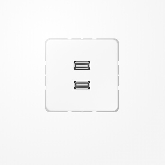 Jung MACD1153WW USB2Punkt0, MultimediaAnschlussystem 2xUSB 2.0, Serie CD, alpinweiß