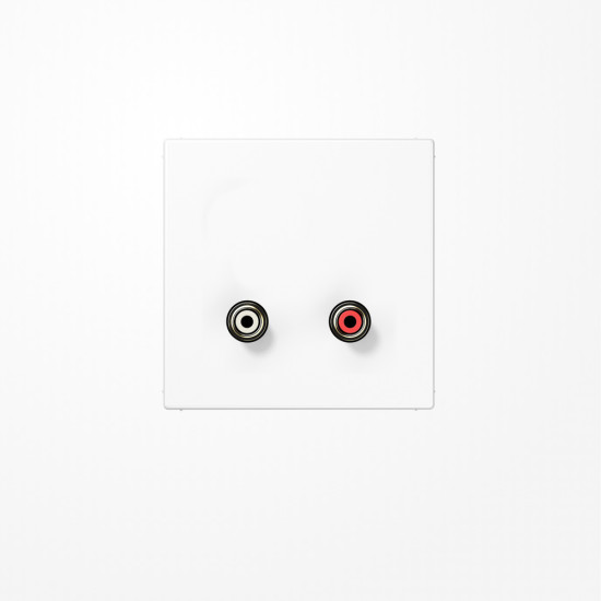 Jung MALS1021WW CinchAudio, MultimediaAnschlussystem Cinch Audio, Serie LS, alpinweiß