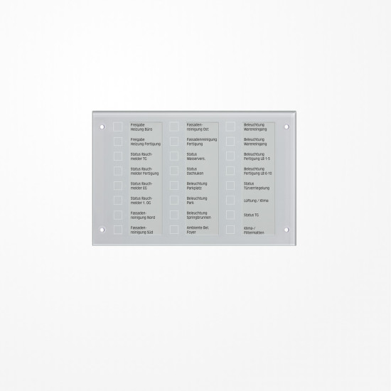 Jung MBT2424 KNX Melde- und Bedientableau, Glas grün