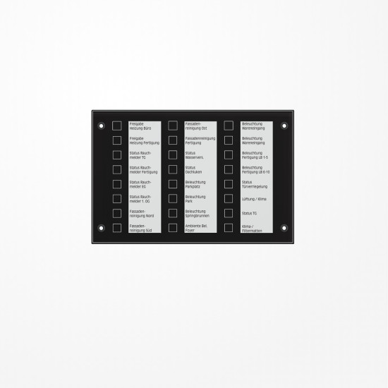 Jung MBT2424SW KNX Melde- und Bedientableau, Glas schwarz