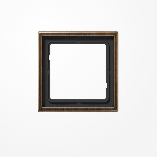 Jung ME2981AT Rahmen 1fach, senkrechte und waagerechte Montage, Messing, LS 990, Messing antik