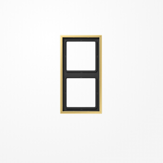 Jung ME2982C Rahmen 2fach, senkrechte und waagerechte Montage, Messing, LS 990, Messing classic