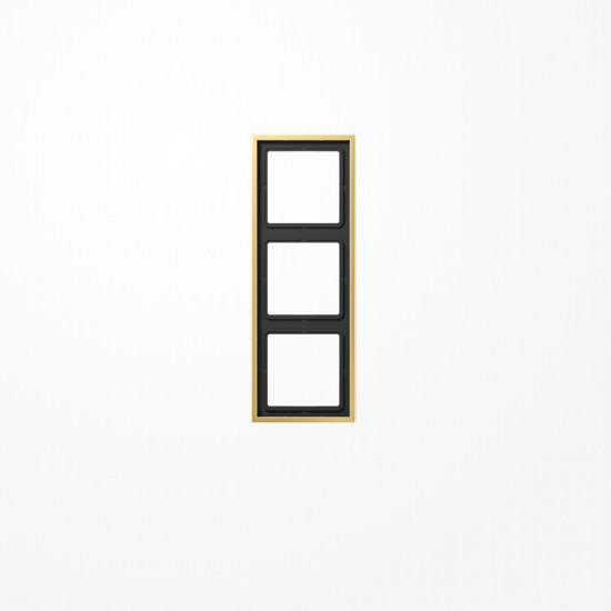 Jung ME2983C Rahmen 3fach, senkrechte und waagerechte Montage, Messing, LS 990, Messing classic