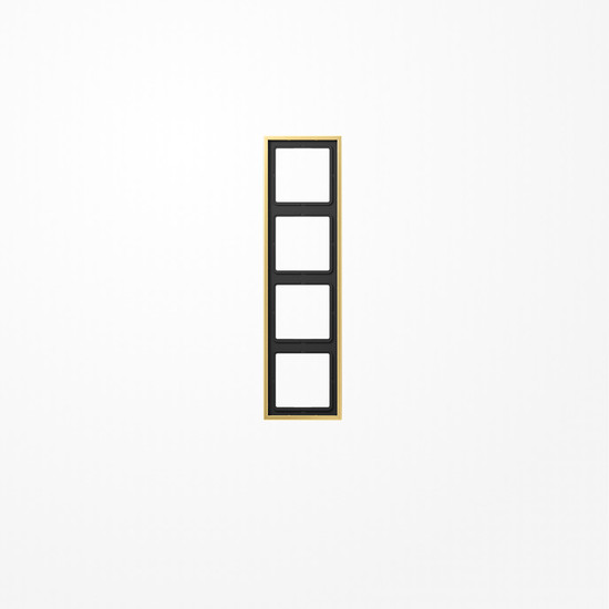 Jung ME2984C Rahmen 4fach, senkrechte und waagerechte Montage, Messing, LS 990, Messing classic