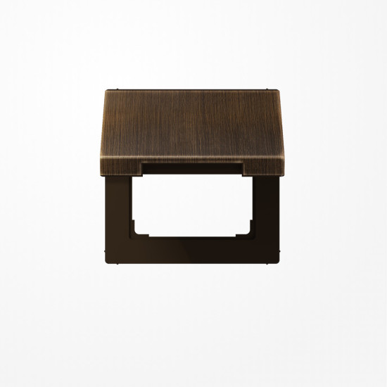 Jung ME2990KLAT Klappdeckel mit Rückstellfeder, Messing, Serie LS, Messing antik