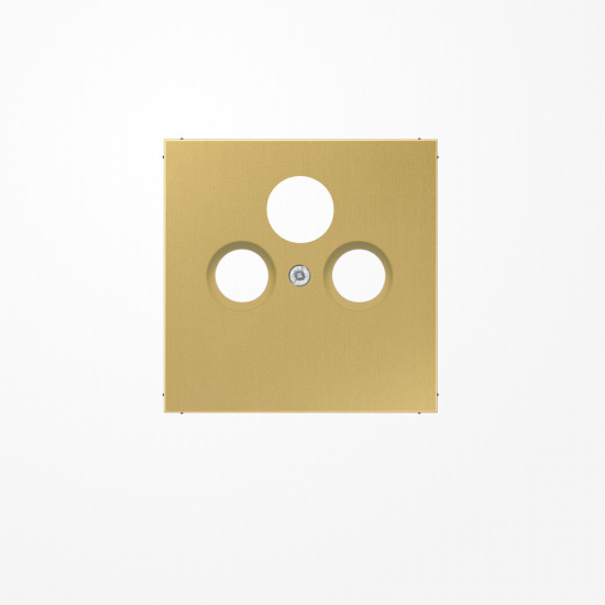 Jung ME2990SATC Abdeckung für Universal-Sat/BK-Dosen 1fach, Messing, Serie LS, Messing classic
