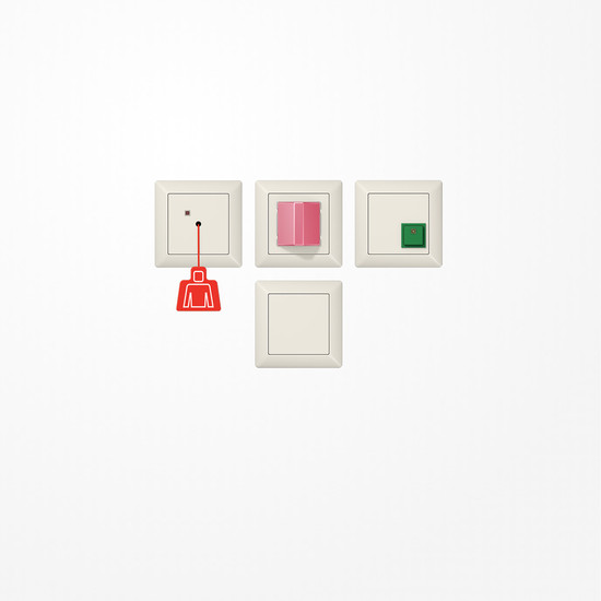 Jung NRSAS0834 Notrufset, Serie AS, weiß