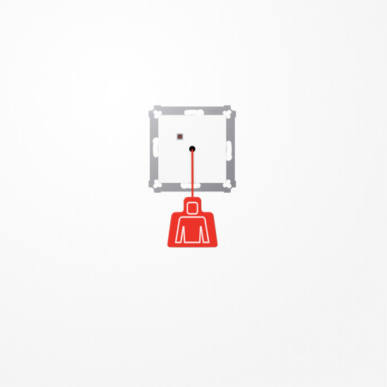 Jung NRSAS0834ZTWW Notrufsystem Zugtaster, Serie AS, alpinweiß