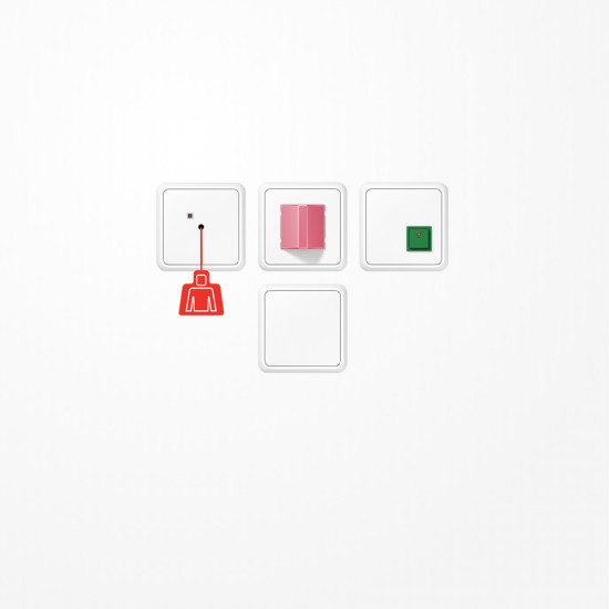 Jung NRSCD0834WW Notrufset, Serie CD, alpinweiß