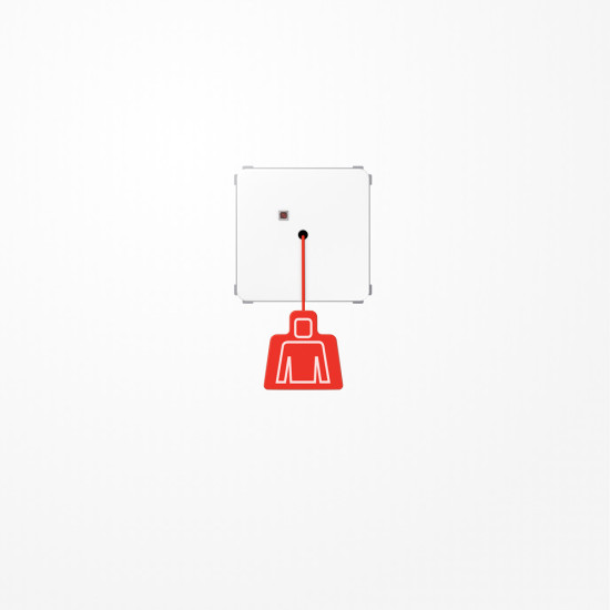 Jung NRSCD0834ZTWW Notrufsystem Zugtaster, Serie CD, alpinweiß