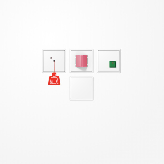 Jung NRSLS0834WWM Notrufset, Serie LS, schneeweiß matt