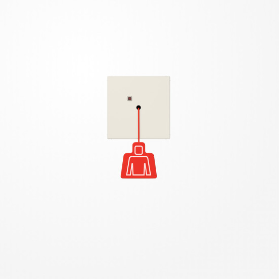 Jung NRSLS0834ZT Notrufsystem Zugtaster, Serie LS, weiß