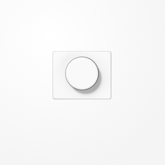 Jung SL1540WW Abdeckung für Drehdimmer, Aluminium lackiert, Serie SL, alpinweiß