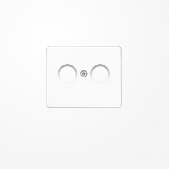 Jung SL561SATWW Abdeckung für Universal-Sat/BK-Dosen 1fach, Aluminium lackiert, Serie SL, alpinweiß