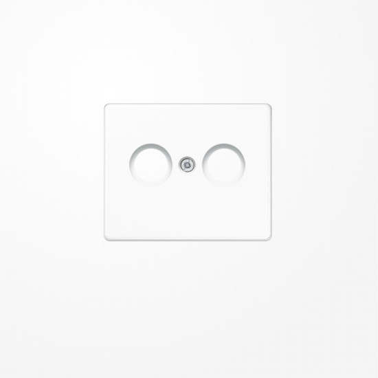 Jung SL561TVWW Abdeckung für Antennendosen 1fach, Aluminium lackiert, Serie SL, alpinweiß