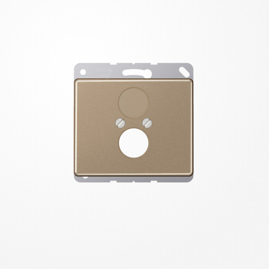 Jung SL562GB Abdeckung für 2 Rundsteckverbinder bis 18,5mm Ø  2fach, Aluminium lackiert, Serie SL, gold-bronze