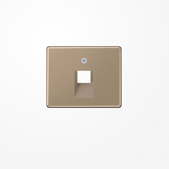 Jung SL569-1UAGB Abdeckung für IAE/UAE-Anschlussdosen 1x8-polig, Aluminium lackiert, Serie SL, gold-bronze