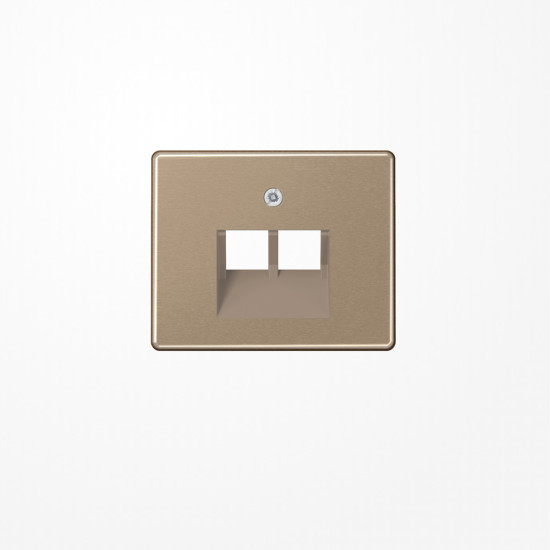 Jung SL569-2UAGB Abdeckung für IAE/UAE-Anschlussdosen 2x8-polig, Aluminium lackiert, Serie SL, gold-bronze
