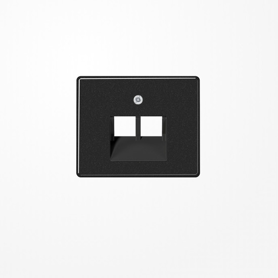 Jung SL569-2UASW Abdeckung für IAE/UAE-Anschlussdosen 2x8-polig, Aluminium lackiert, Serie SL, schwarz