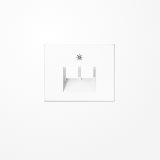 Jung SL569-2UAWW Abdeckung für IAE/UAE-Anschlussdosen 2x8-polig, Aluminium lackiert, Serie SL, alpinweiß
