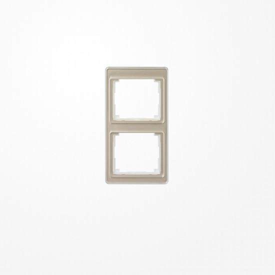 Jung SL582GB Rahmen 2fach, senkrechte Montage, Acrylglas, SL 500, gold-bronze