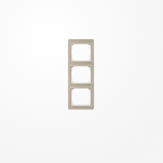 Jung SL583GB Rahmen 3fach, senkrechte Montage, Acrylglas, SL 500, gold-bronze