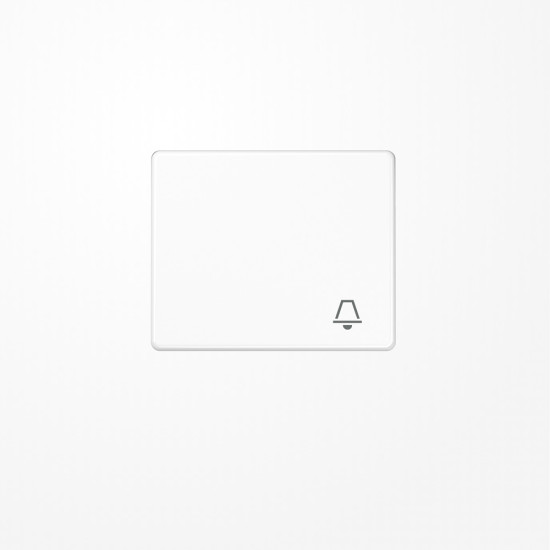 Jung SL590KWW Wippe, Symbol Klingel, Aluminium lackiert, Serie SL, alpinweiß