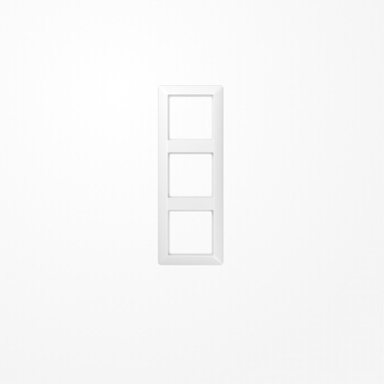 Jung SPAS583WW Rahmen 3fach, senkrechte und waagerechte Montage, Duroplast antimikrobiell, AS 500, alpinweiß