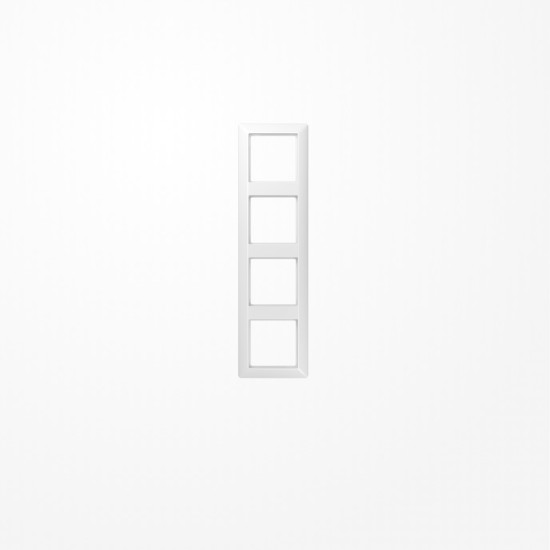 Jung SPAS584WW Rahmen 4fach, senkrechte und waagerechte Montage, Duroplast antimikrobiell, AS 500, alpinweiß