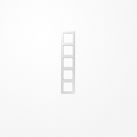 Jung SPAS585WW Rahmen 5fach, senkrechte und waagerechte Montage, Duroplast antimikrobiell, AS 500, alpinweiß