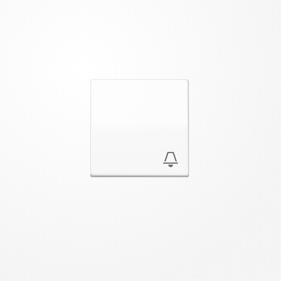 Jung SPAS591KWW Wippe, Symbol Klingel, Duroplast antimikrobiell, Serie AS, alpinweiß