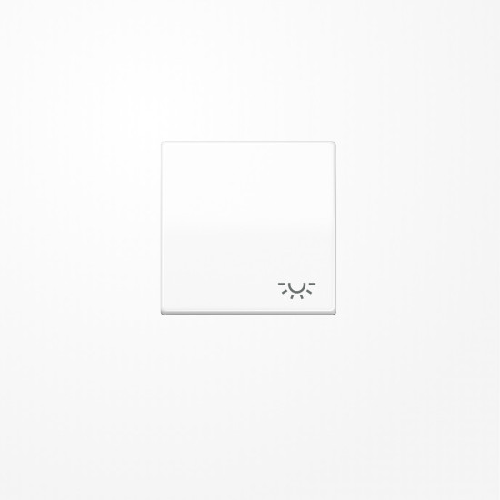 Jung SPAS591LWW Wippe, Symbol Licht, Duroplast antimikrobiell, Serie AS, alpinweiß