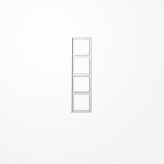 Jung SPLS984WW Rahmen 4fach, senkrechte und waagerechte Montage, Duroplast antimikrobiell, LS 990, alpinweiß