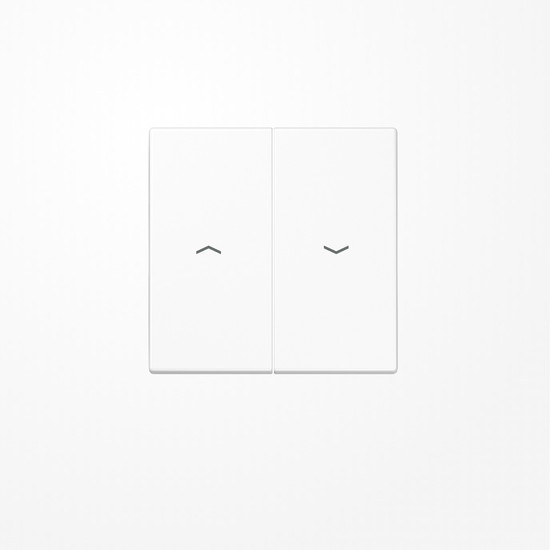 Jung SPLS995PWW Wippe, mit Pfeilsymbolen, Duroplast antimikrobiell, Serie LS, alpinweiß