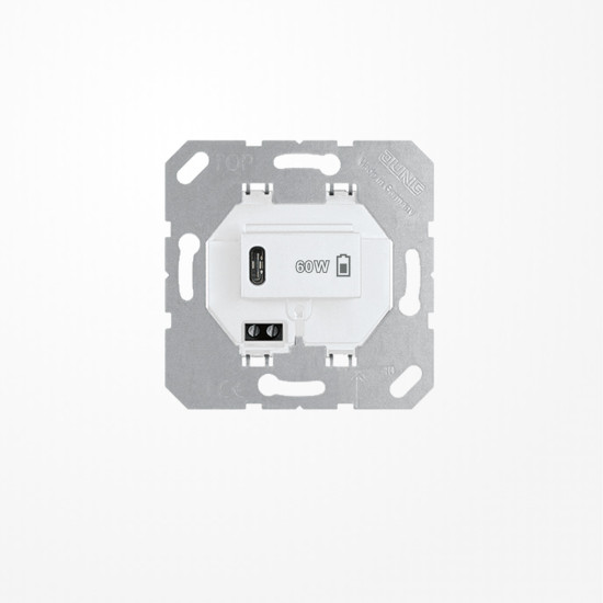 Jung USBPD60CWW USB-Ladegerät PD, 1xTyp C, alpinweiß