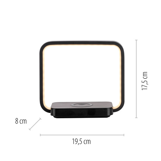 JUST LIGHT OMARI LED Tischleuchte Warmweiss Dimmbar 2,5W schwarz 11019-18