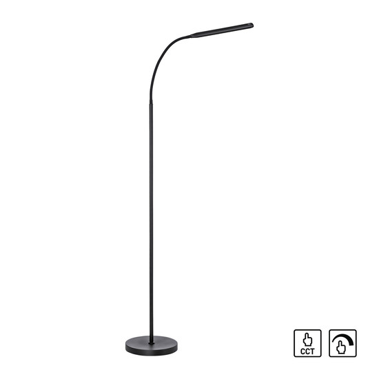 JUST LIGHT ELLY LED Stehleuchte CCT Dimmbar 6W schwarz 11031-18