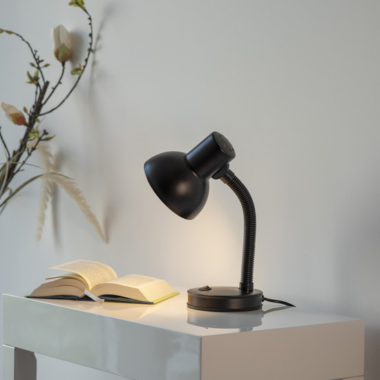 JUST LIGHT FLEXI Tischleuchte E27 max.25W schwarz 11080-18