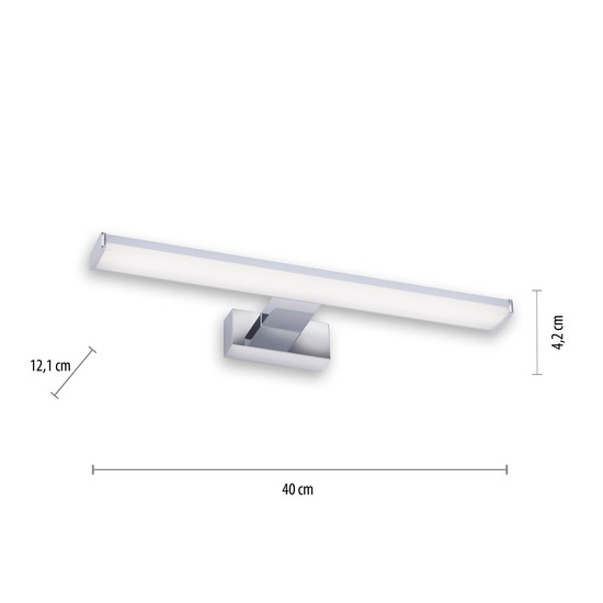JUST LIGHT MATTIS LED Spiegelleuchte Neutralweiss 7W chrom 11132-17
