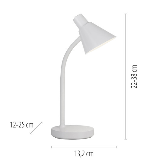 JUST LIGHT PIXIE LED Tischleuchte Warmweiss 4,5W weiss 11248-16