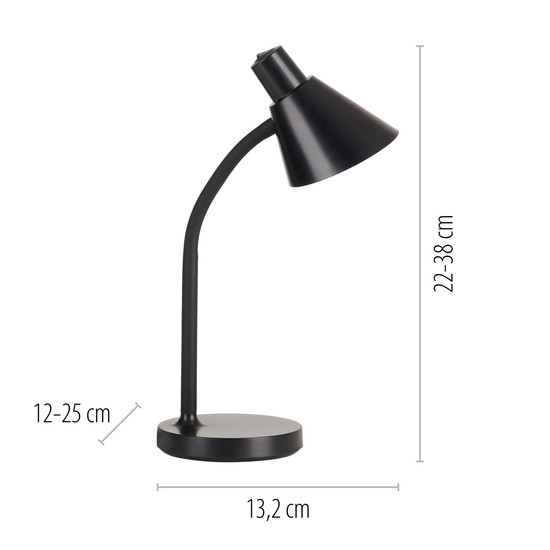 JUST LIGHT PIXIE LED Tischleuchte Warmweiss 4,5W schwarz 11248-18