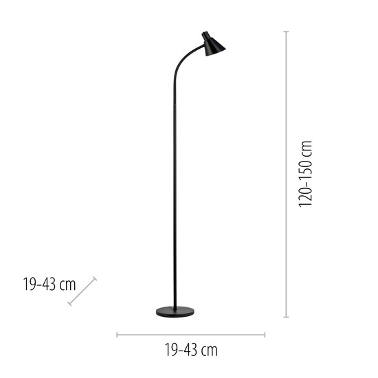JUST LIGHT PIXIE LED Stehleuchte Warmweiss 4,5W schwarz 11249-18